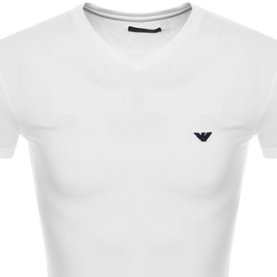 Plain white armani t shirt deals